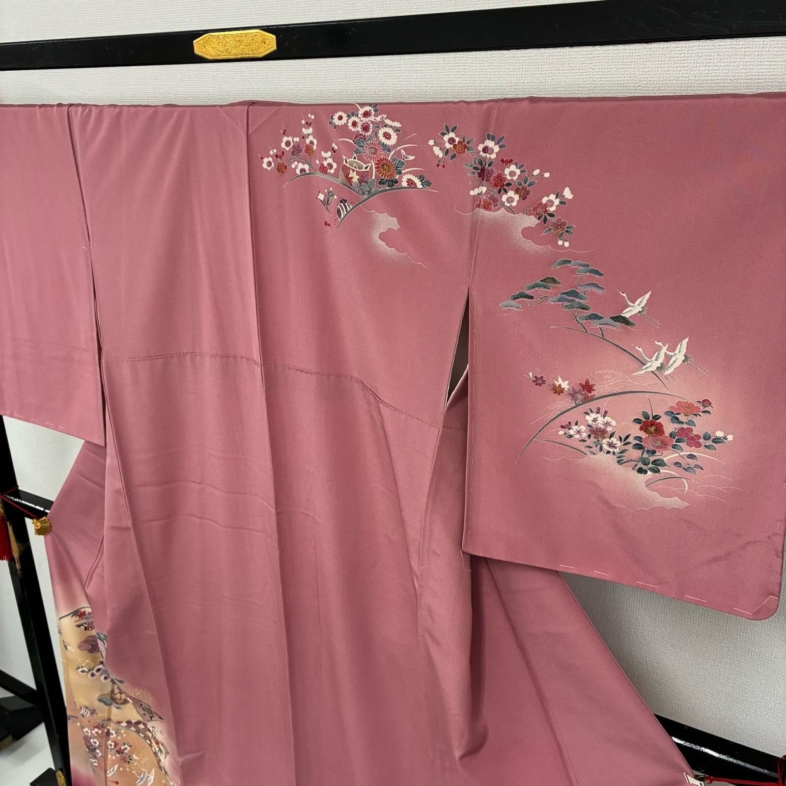 付下げ 裄66 友禅 金彩 上品な染め 紋無し 正絹 着物 MK-4058 - メルカリ