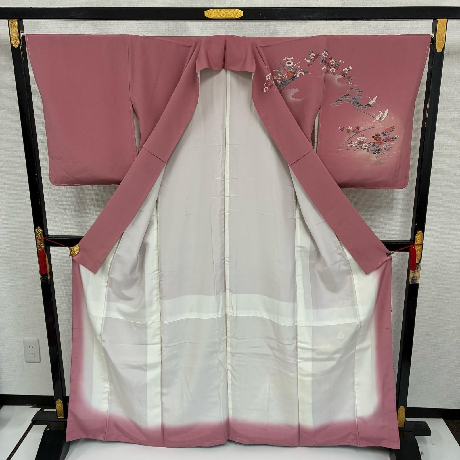 付下げ 裄66 友禅 金彩 上品な染め 紋無し 正絹 着物 MK-4058 - メルカリ
