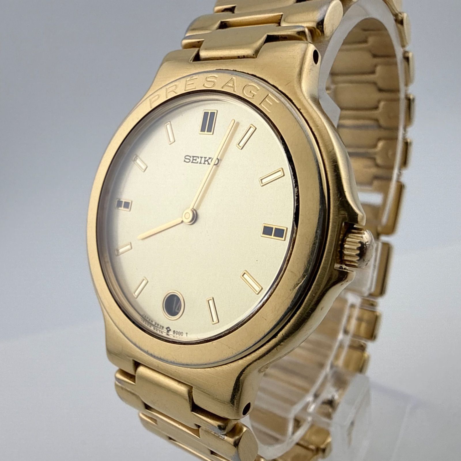 SEIKO 9539-6000 セイコー PRESAGE プレサージュ メンズ　ボーイズ　ヴィンテージ　腕時計 クォーツ 稼働品 電池交換済み 【M424】