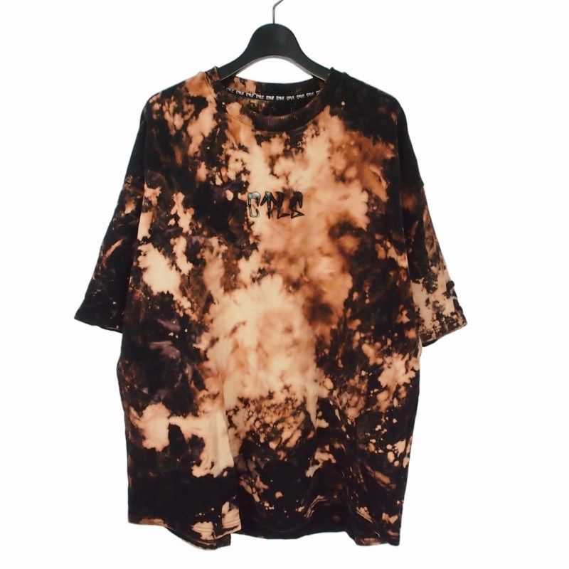 カタリスト CVTVLIST 22SS 3D LOGO USUAL TEE S/S 3Dロゴ刺繍ユージュアルスウェット半袖Tシャツ カットソー タイダイ染め 2 ブラウン茶 2201050302