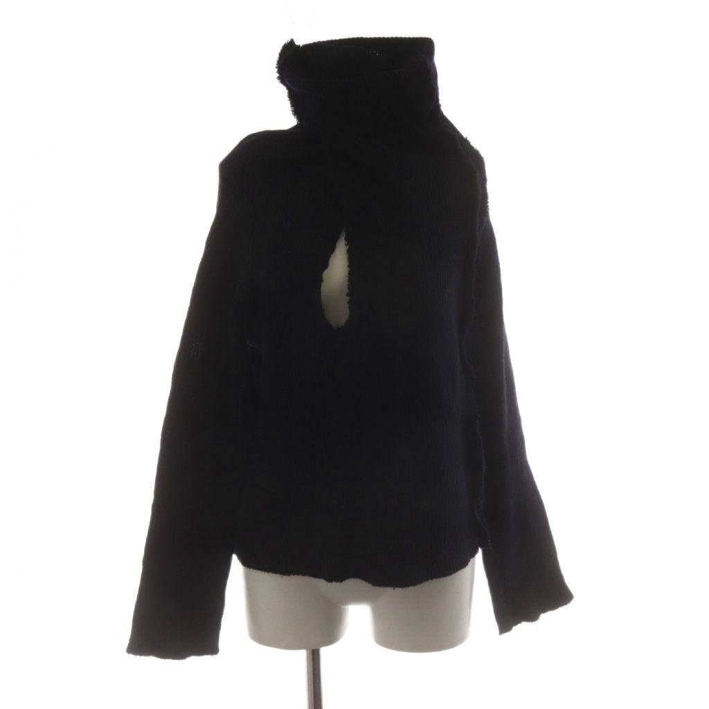 コムデギャルソン COMME des GARCONS AD2002 ニット セーター 長袖 ウール 黒 ブラック GG-B019 /AN74
