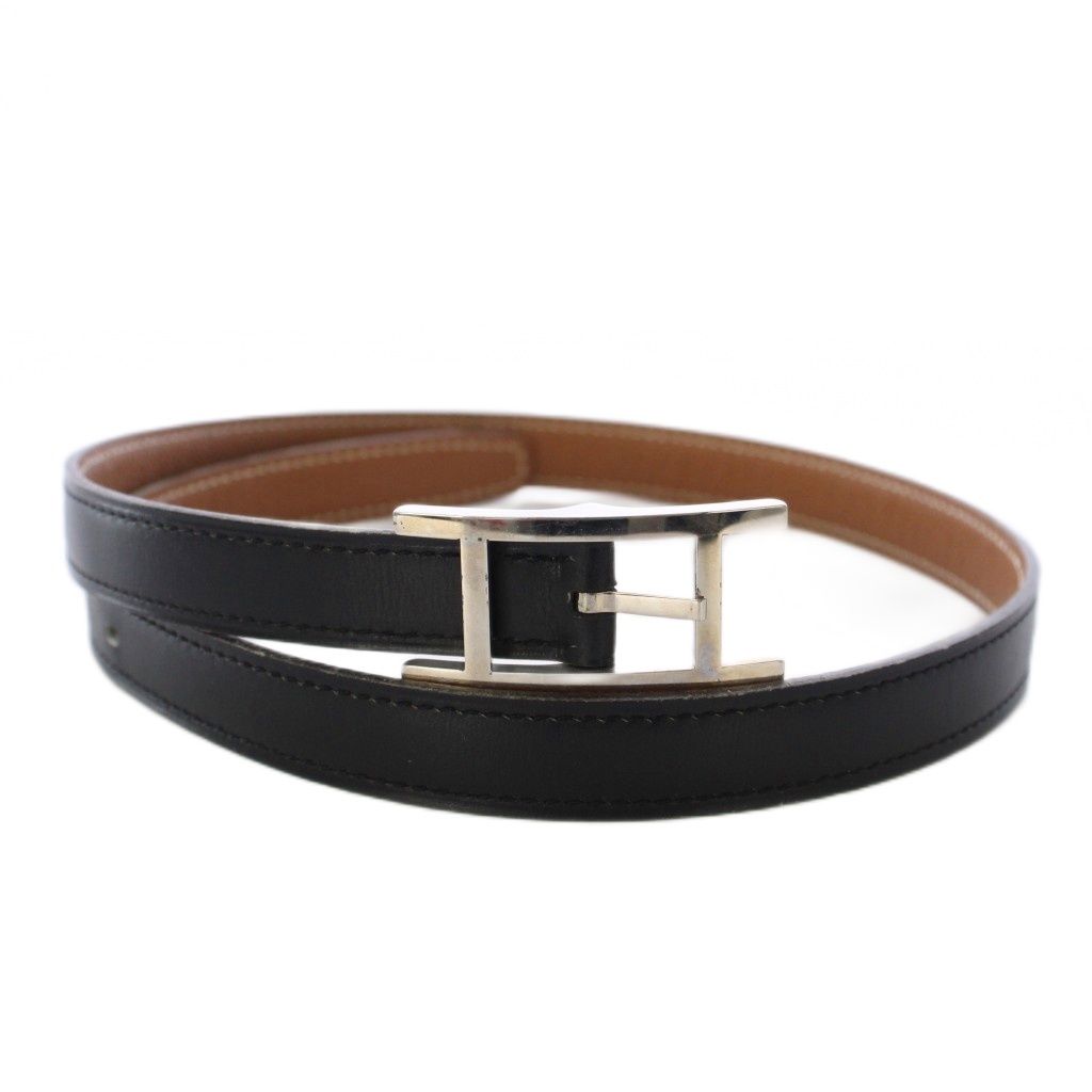 エルメス HERMES アピ ベルト レザー □D刻印 65 黒 ブラック /TK ■OH ●D
