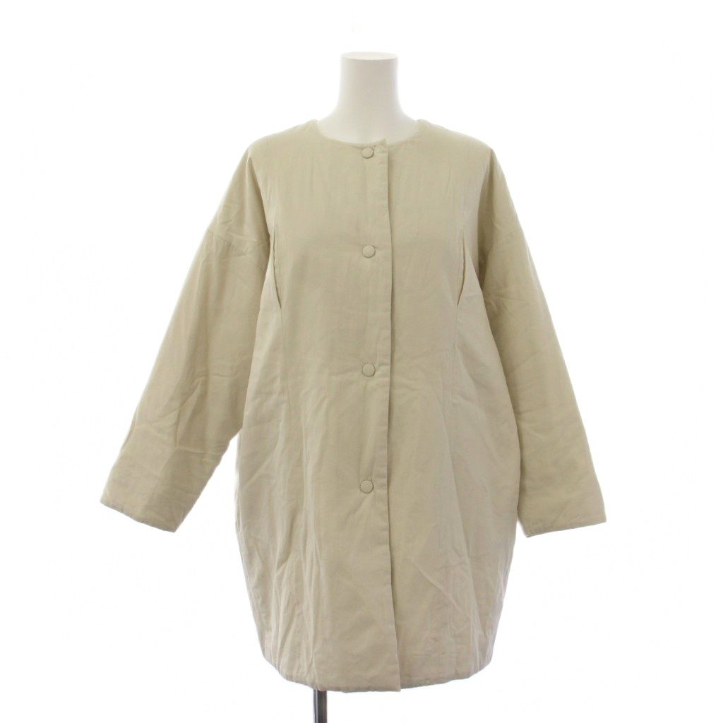 エヴァムエヴァ evam eva padding short coat ノーカラーコート ロング エヴァムエヴァ evam eva padding short coat ノーカラーコート ロング