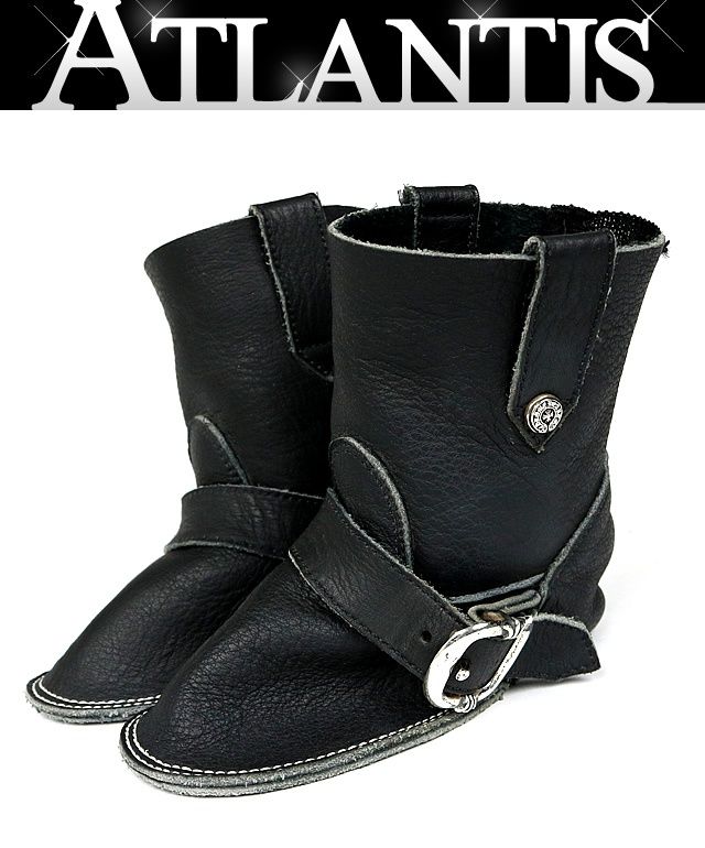 CHROME HEARTS 銀座店 クロムハーツ ガンスリンガー ベビー ブーツ シューズ 靴 レザー SV925 約13cm程度 黒 103347
