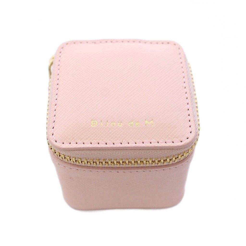 フラグメントデザイン FRAGMENT DESIGN ビジュードエム Bijou de M ジュエリーボックス レザー スモールキューブ ピンク /TK