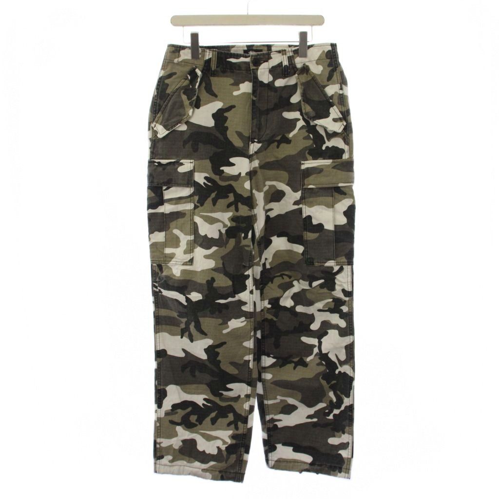 ステューシー STUSSY カーゴパンツ ジップフライ カモフラ 迷彩柄 30 グレー 116668 /BM