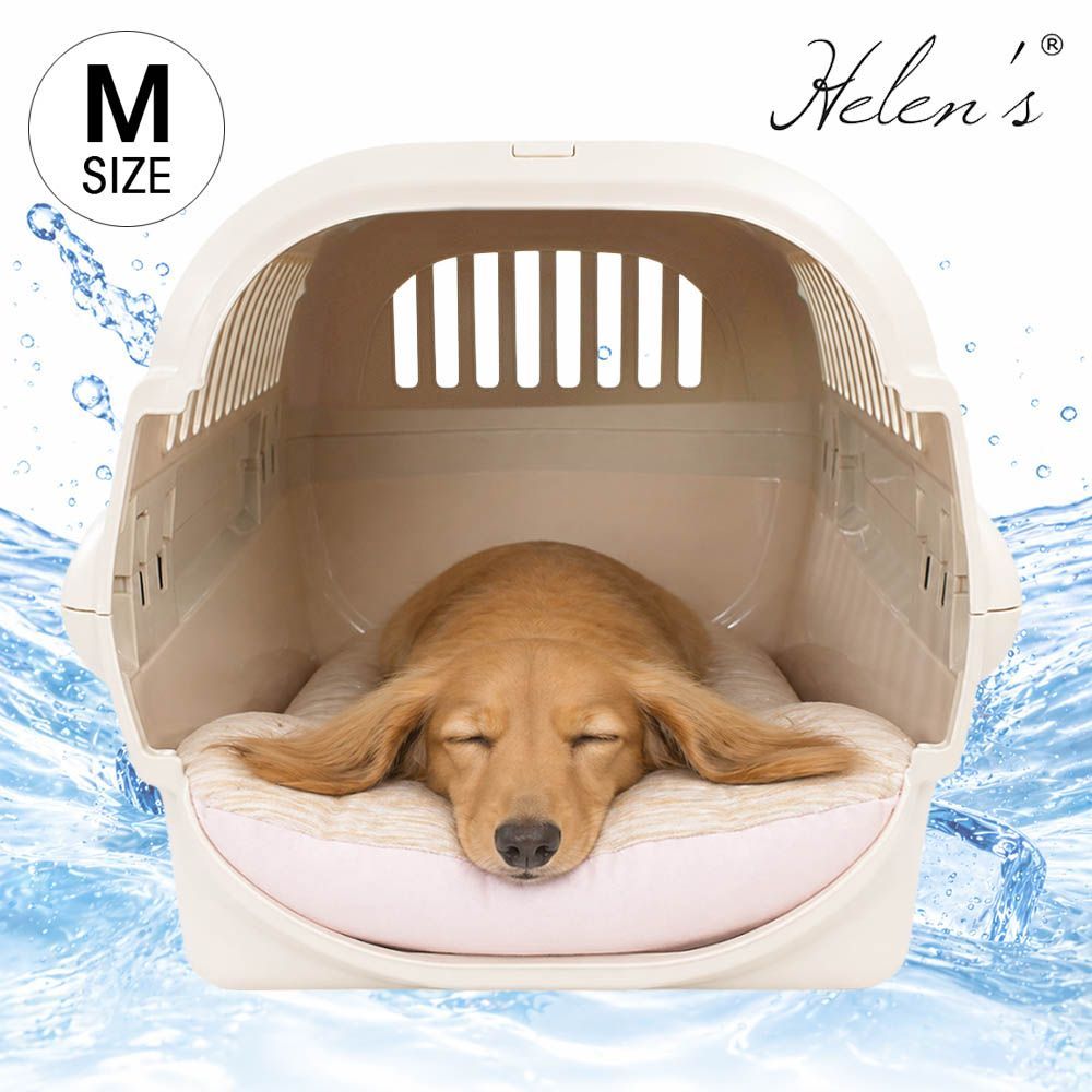 Helen's Via 接触冷感 ひんやり 夏用 犬用ベッド あごのせ クレート