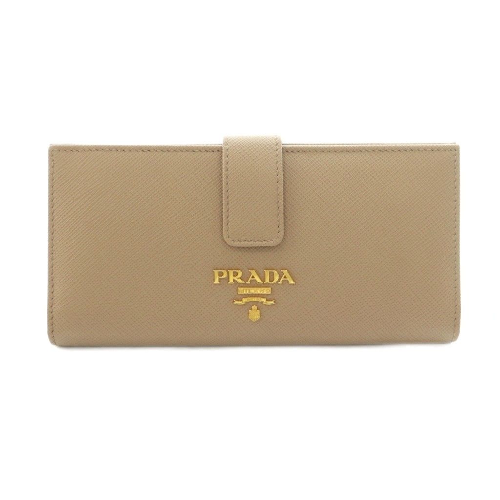 プラダ PRADA サフィアーノ 長財布 二つ折り 小銭入れ レザー スモークピンク 1MV025 /MI ■OS ■OH