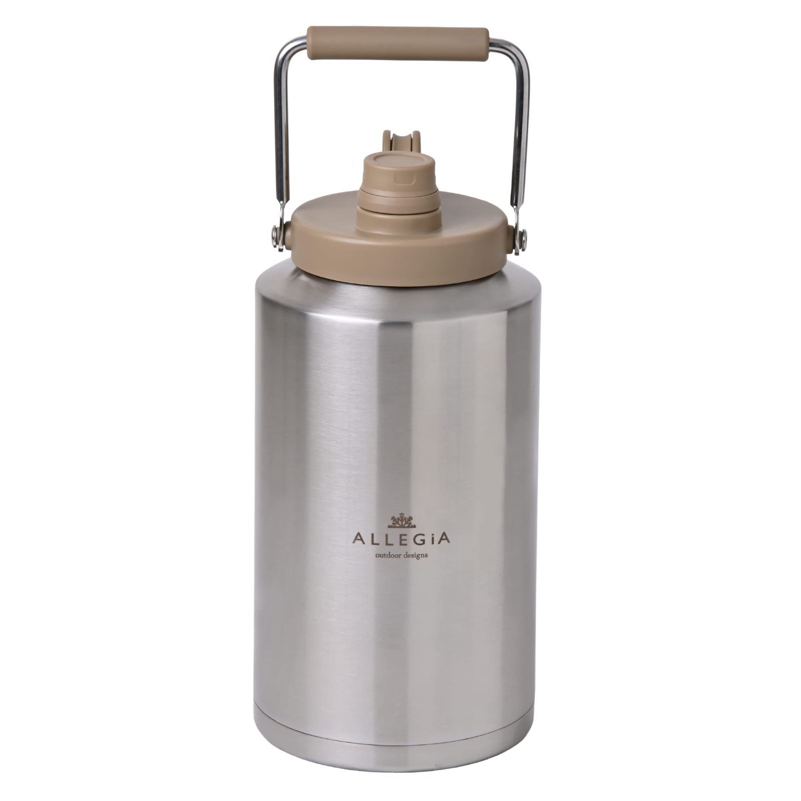 【即日発送】長時間 HOTも対応 持ち運び 氷 ステンレス 3.5L キャンプ 1.8L 保冷 氷入れ ボトル 真空 AR-VICB アウトドア ALLEGiA ジャグ アイスコンテナ (F:3.5Lシルバー×サンドベージュ) アレジア 9,394円