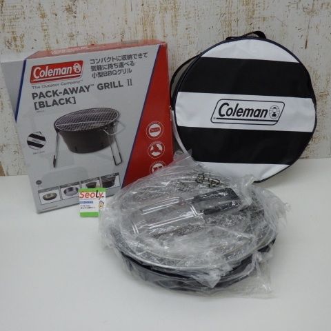 コールマン コンロ パックアウェイグリル2 ブラック 2000027319 Coleman コンパクト 収納ケースあり アウトドア キャンプ レジャー バーベキュー 未開封品