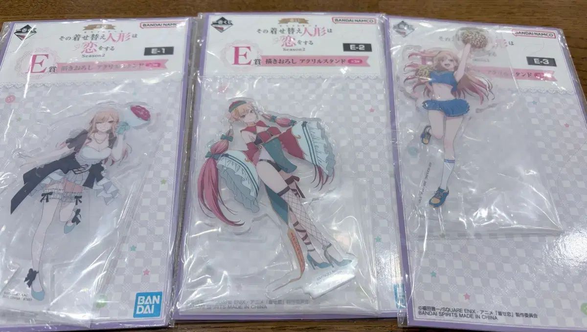 ビスクドールPVC一番くじ E賞 アクリルスタンド 3種