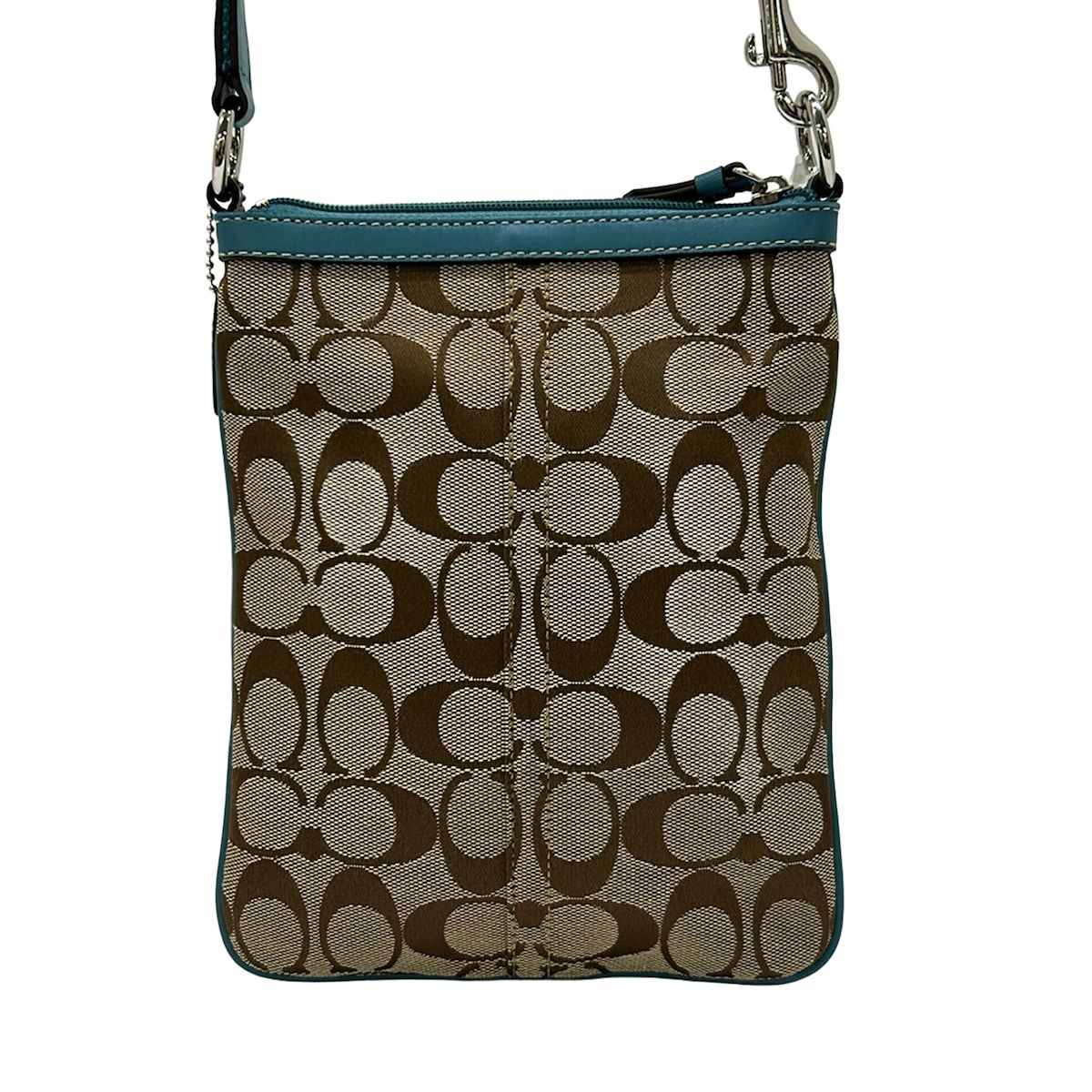 COACH(コーチ) ショルダーバッグ新品同様 シグネチャー柄 カーキ 