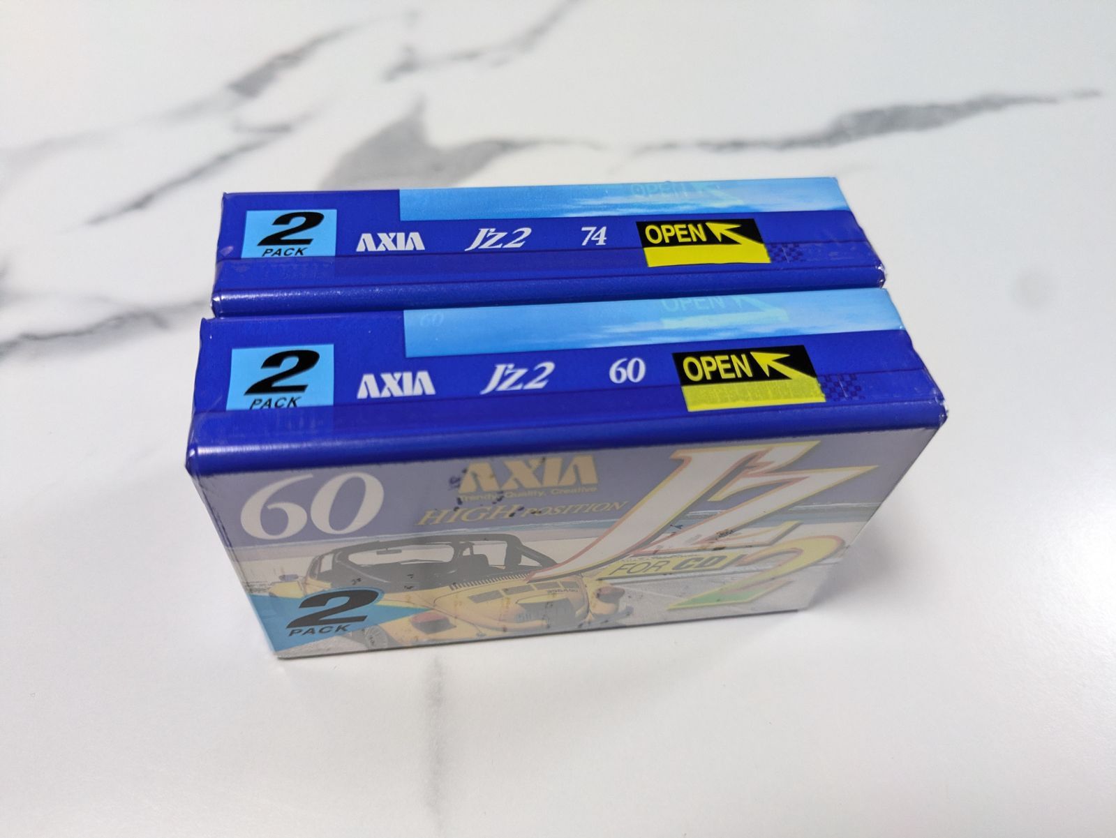 カセットテープ ハイポジ AXIA J'Z60 2パック・J'Z74 2パック 未開封