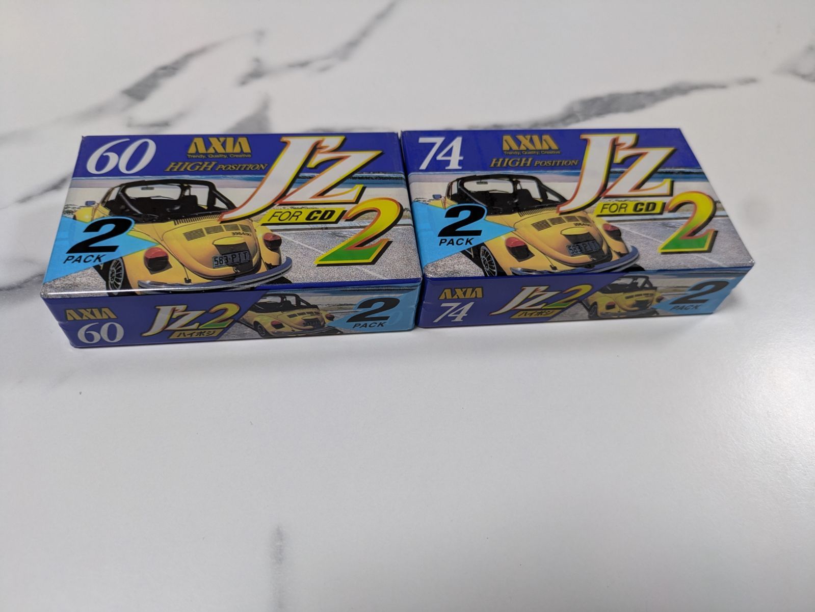 カセットテープ ハイポジ AXIA J'Z60 2パック・J'Z74 2パック 未開封