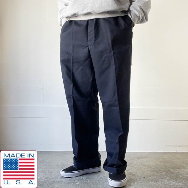 新品 00s USA製 US NAVY 実物 米軍 ユーティリティ ワークパンツ 42R×32 紺系 ネイビー DSCP アメリカ製 デッドストック D154-25-0008ZV
