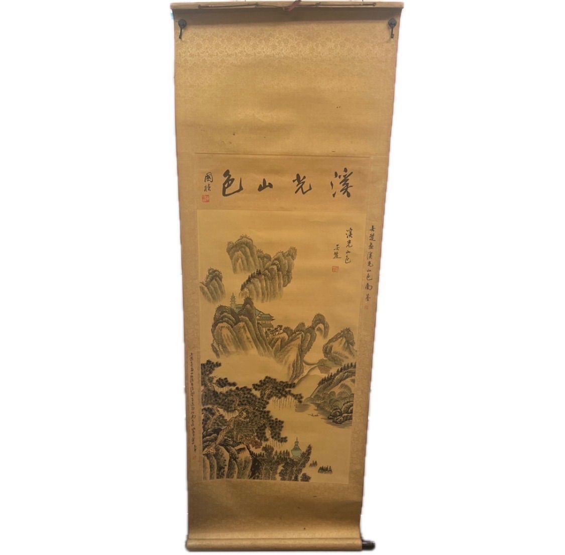 希少】掛軸 風景画 漢文 中国 骨董・民芸品 - メルカリ