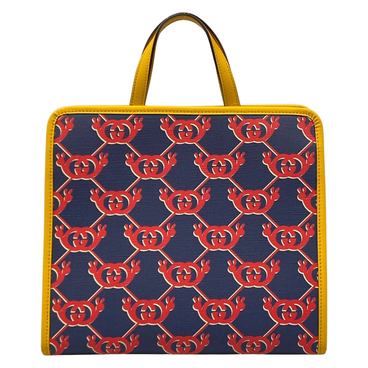 GUCCI(グッチ) トートバッグ チルドレンズ,GGプラス・GGスプリーム 605614 ネイビー×レッド×ダークイエロー スネイル