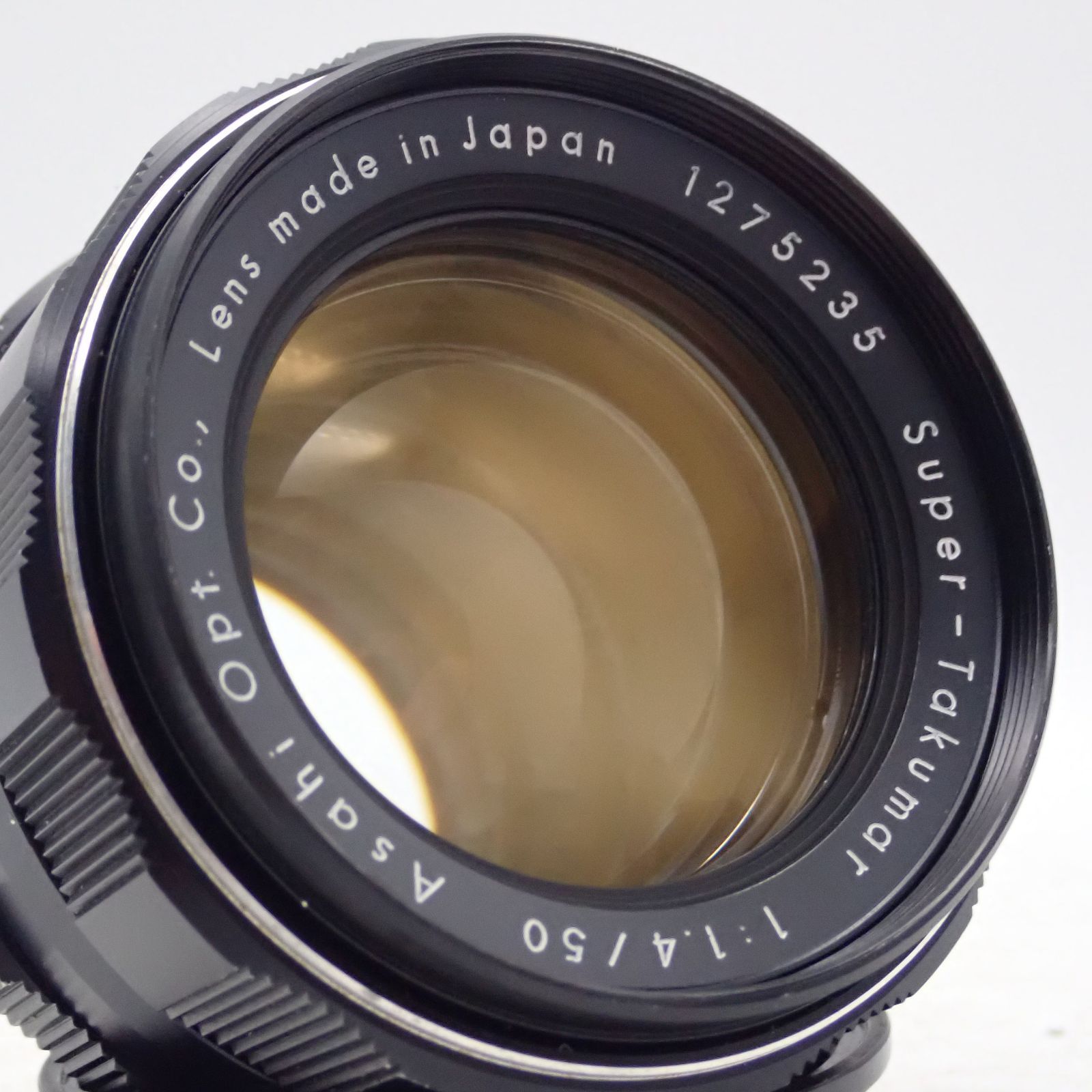 【動作確認済】 Asahi super takumar 50mm F1.4 美品 ASAHI PENTAX Super Takumar 50mm f1.4 初期型 8枚玉 標準 単焦点