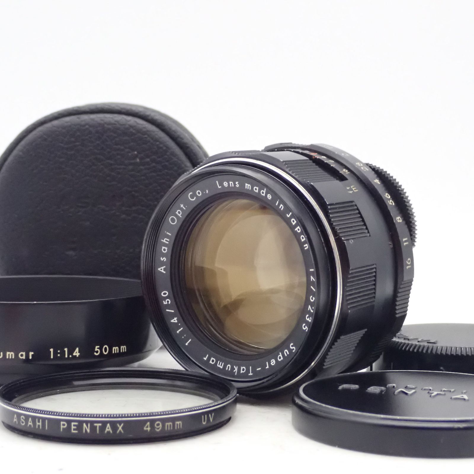 美品 ASAHI PENTAX Super Takumar 50mm f1.4 初期型 8枚玉 標準 単焦点 プライム マニュアル オールドレンズ 1275235