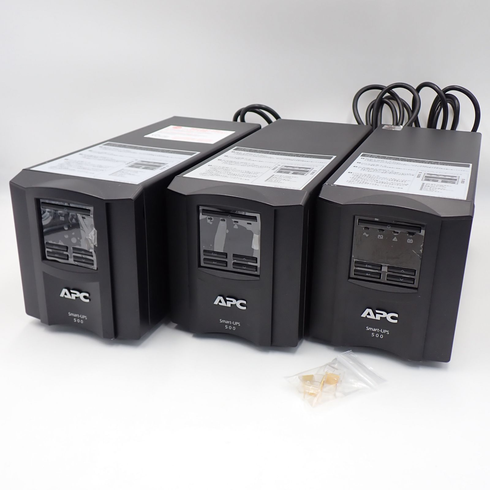 APC Smart-UPS 500 LCD 100V SMT500J 無停電電源装置 通電確認済み バッテリー無し 3台セット PC周辺機器#16305