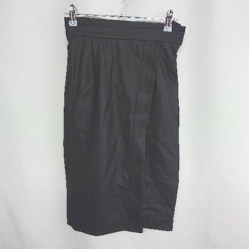 ◇ ⊇ UNITED ARROWS ユナイテッドアローズ フェルト風 膝下丈 タイト スカート サイズ34 ブラック レディース E 【1409100057409】