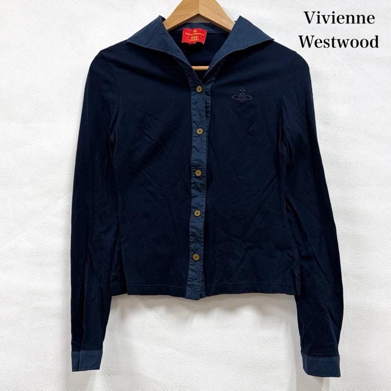 ヴィヴィアン ウエストウッド レッドレーベル オーブ 刺繍 長袖 タイト シャツ イタリア製 レディース M ISItems【USED】【古着】【中古】50159363