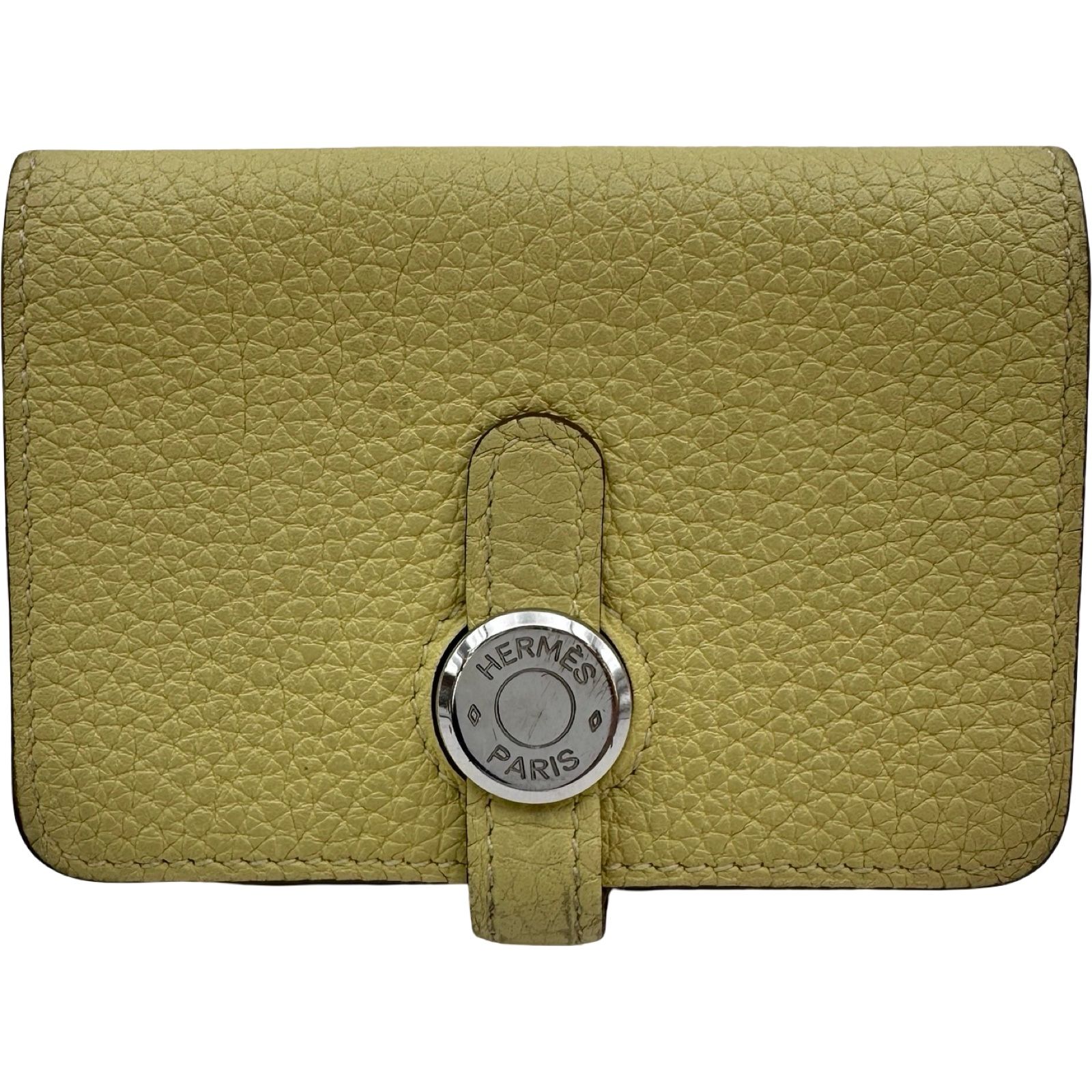エルメス HERMES ドゴンカードケース B刻印 ジョーヌプッサン シルバー金具 トリヨン レディース カードケース