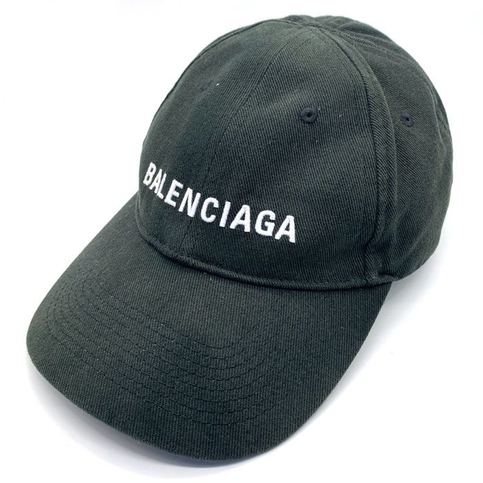 BALENCIAGA バレンシアガ ベースボールキャップ ロゴ刺繡 ブラック Size L (59cm)