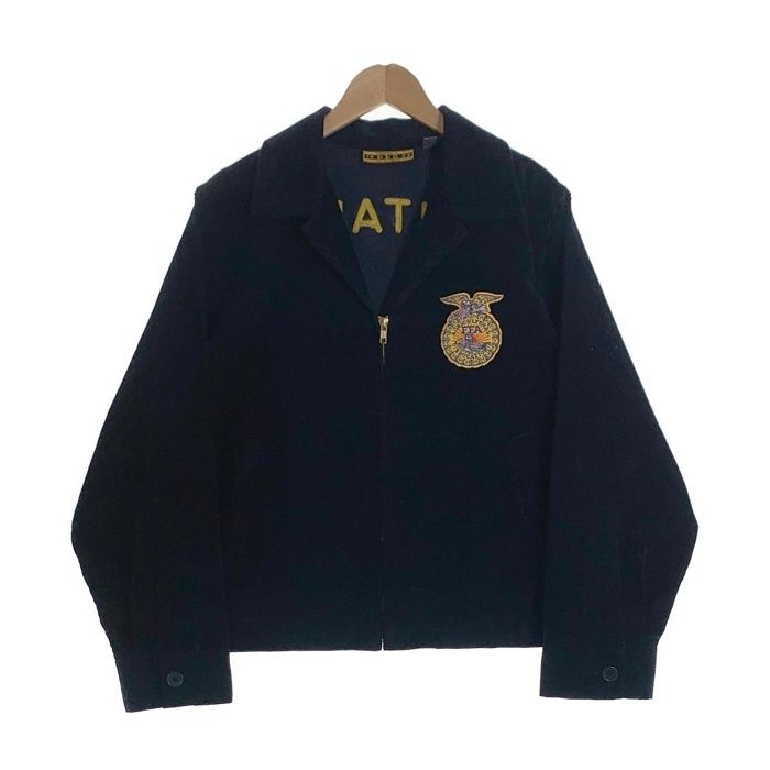 NATIONAL FFA ファーマーズ コーデュロイジャケット アメリカ国立農業大学 ユタ州 チェーンステッチ ネイビー Size 100-40