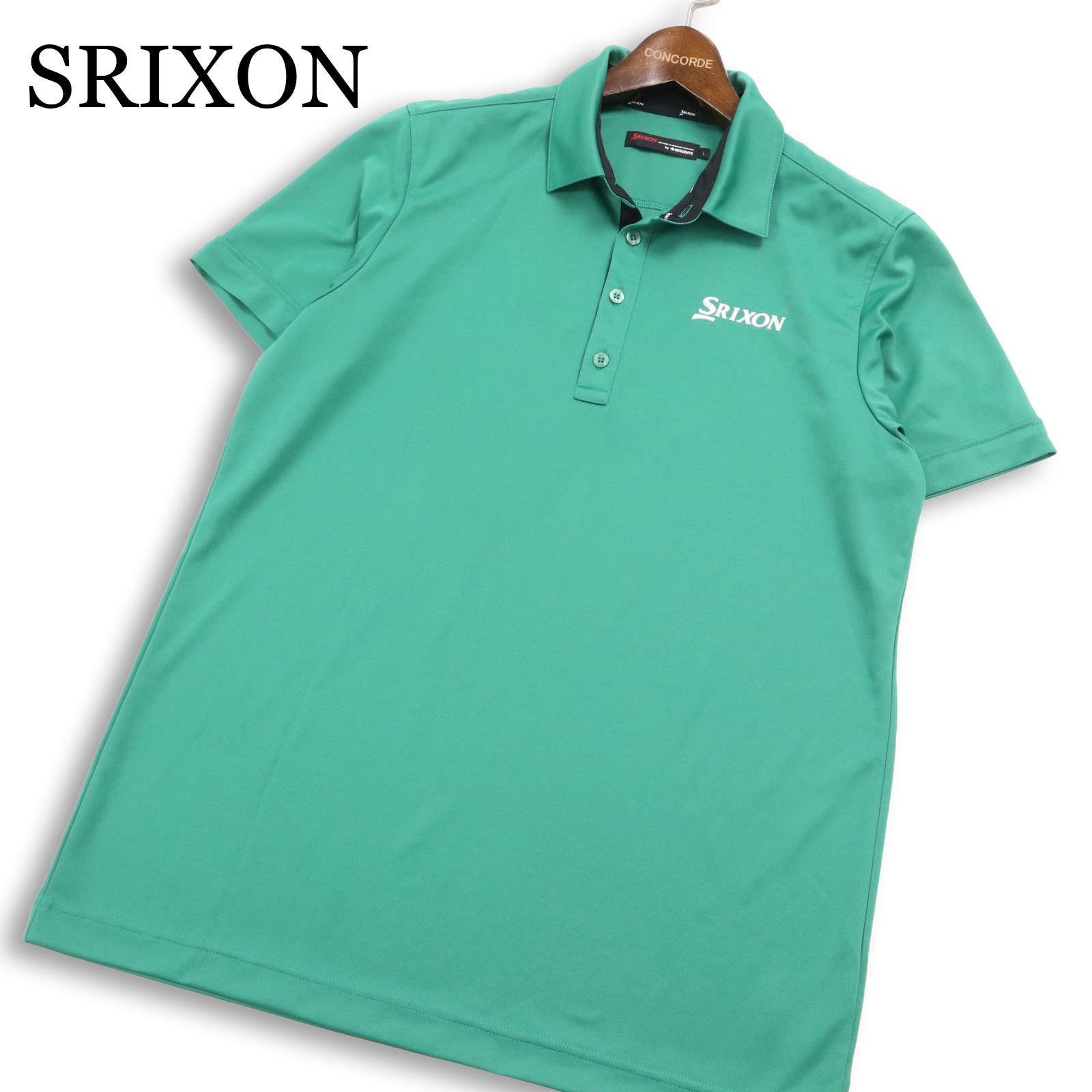 SRIXON スリクソン ゴルフ 春夏☆ ロゴ刺繍 半袖 ポロシャツ Sz.L
