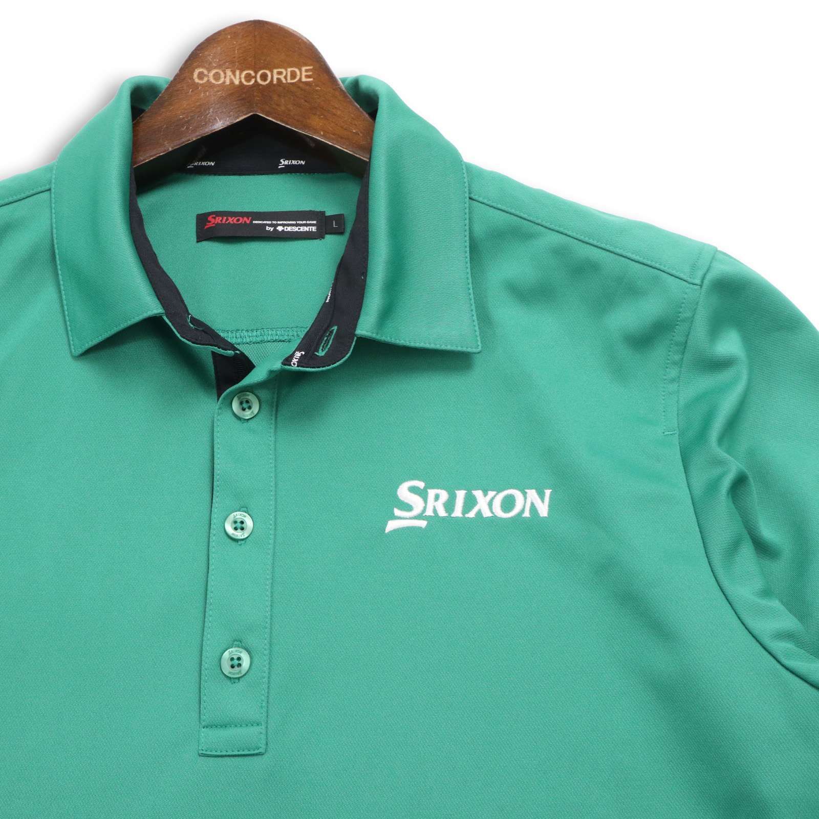 SRIXON スリクソン ゴルフ 春夏☆ ロゴ刺繍 半袖 ポロシャツ Sz.L