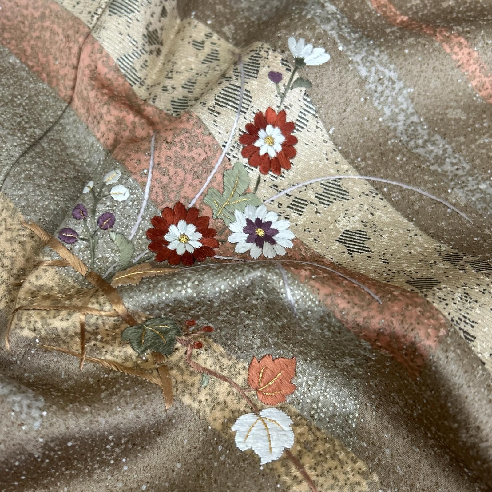 付下げ 刺繍 金彩 上品な染め 紋無し 正絹 着物 MK-3938 - メルカリ
