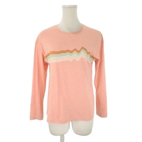 パタゴニア Patagonia Tシャツ カットソー アウトドアウエア XL 14 ピンク ラウンドネック 波状横縞 長袖 62400 /MN27 ■ECD004 5,015円