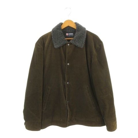 チャップス CHAPS RALPH LAUREN ジャケット 上着 M 茶 ブラウン カーキ ボア襟 コーデュロイ 長袖 1532-4284 /AH23 ■ECD004