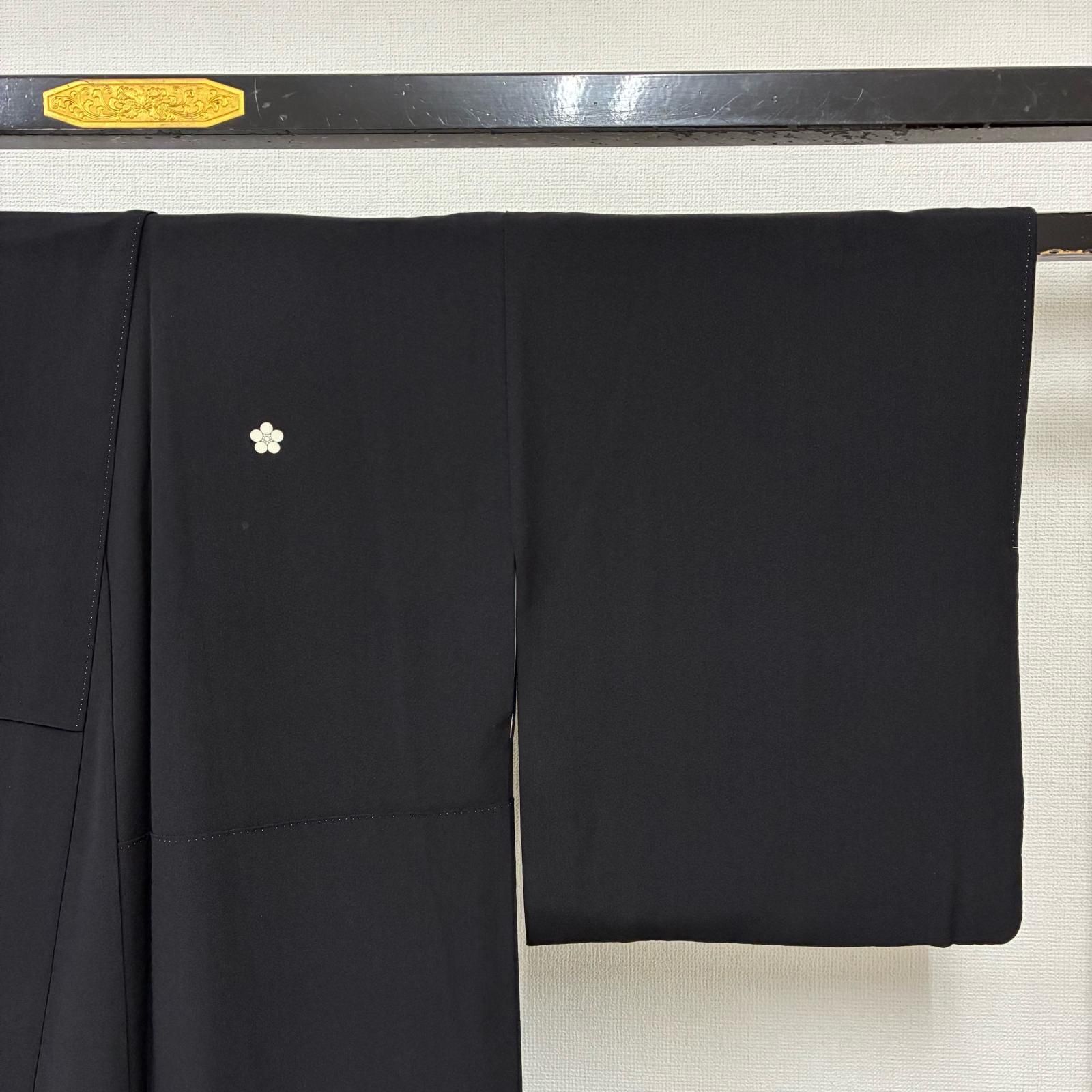 黒留袖 作家物 友禅 裄65.5 松 上品な染め 五つ紋 比翼 正絹 着物 MK
