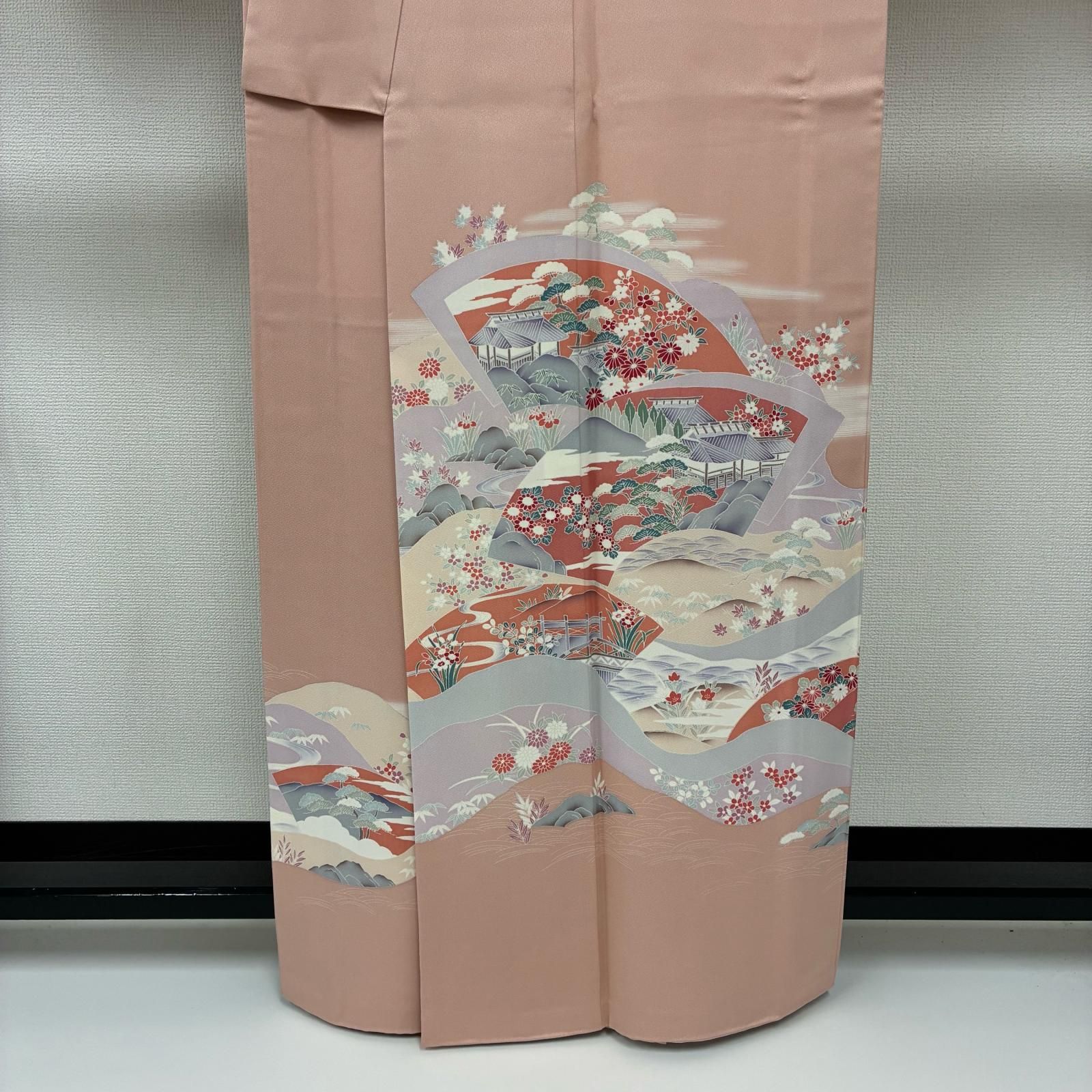 色留袖 友禅 やまとお誂え 一つ紋 上品な染め 正絹 着物 MK-4052