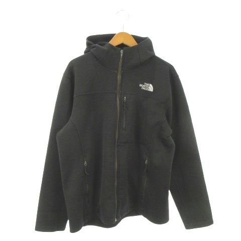 ザノースフェイス THE NORTH FACE ジップパーカー アウトドアウエア M 黒 ブラック 長袖 フード付き ジップアップ NF00CUN5 /AO6 ■ECD004