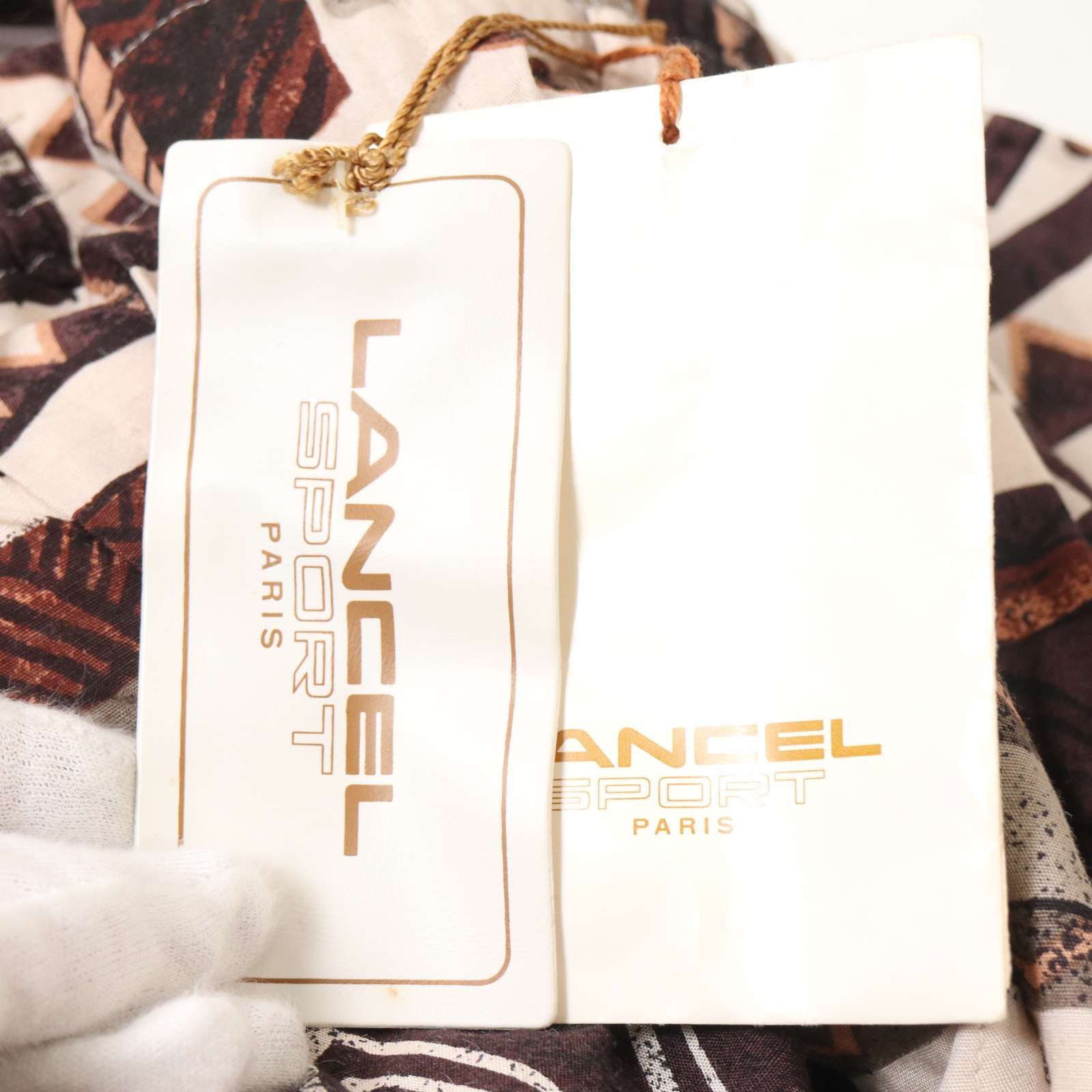 未使用☆ LANCEL ランセル 春夏 エスニック総柄☆ レーヨン&リネン
