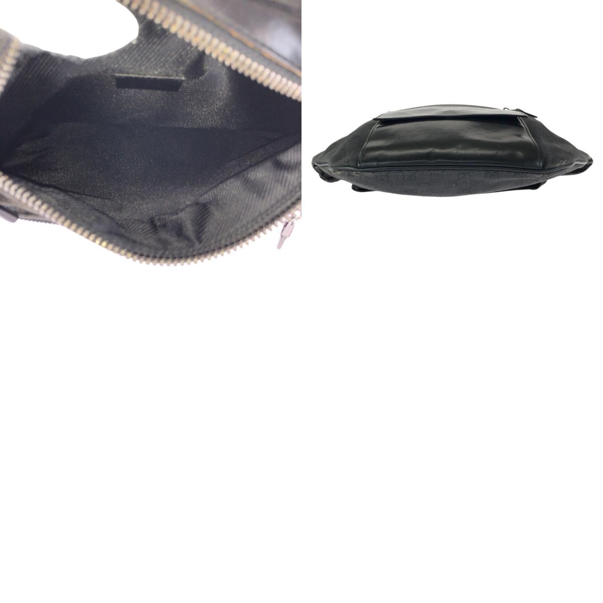 GUCCI グッチ ブラック 黒 シルバー金具 GGキャンバス/レザー 101679