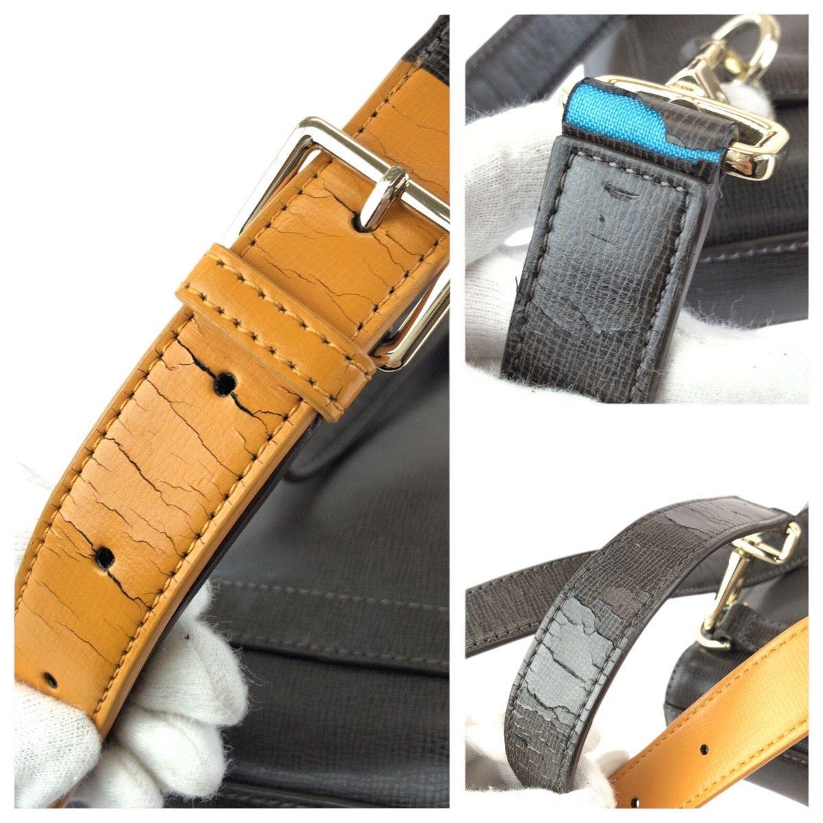 Paul Smith ポール スミス カラードチップレザー ブラウン オレンジ