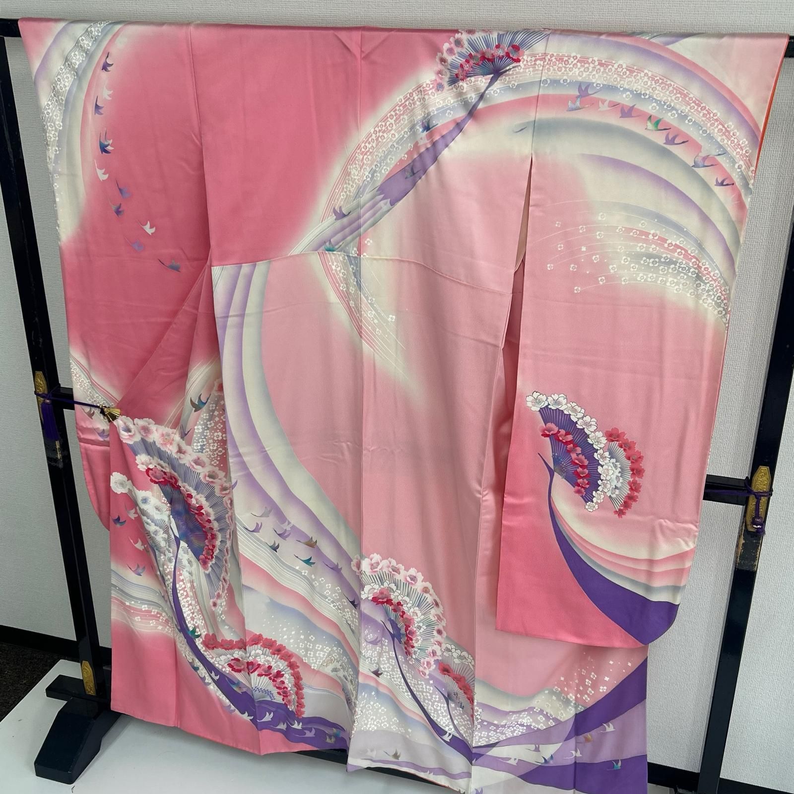 振袖 孔雀 金彩 華やかな染め 正絹 着物 MK-4489 5,236円