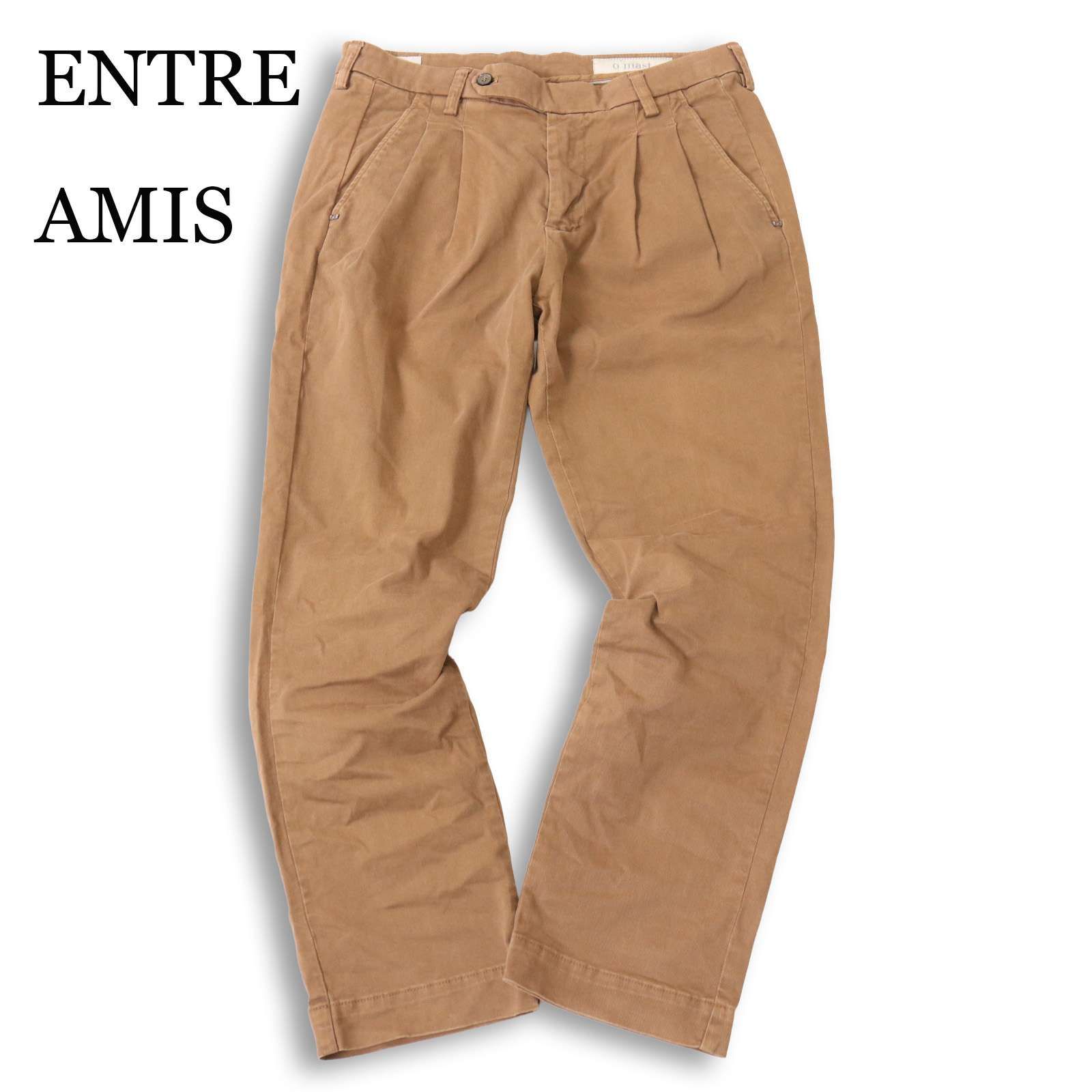 Entre Amis◆Made In Italy◆31◆ストレッチ パンツ イタリア製☆ o'mast ENTRE AMIS アントレアミ 通年☆ タック