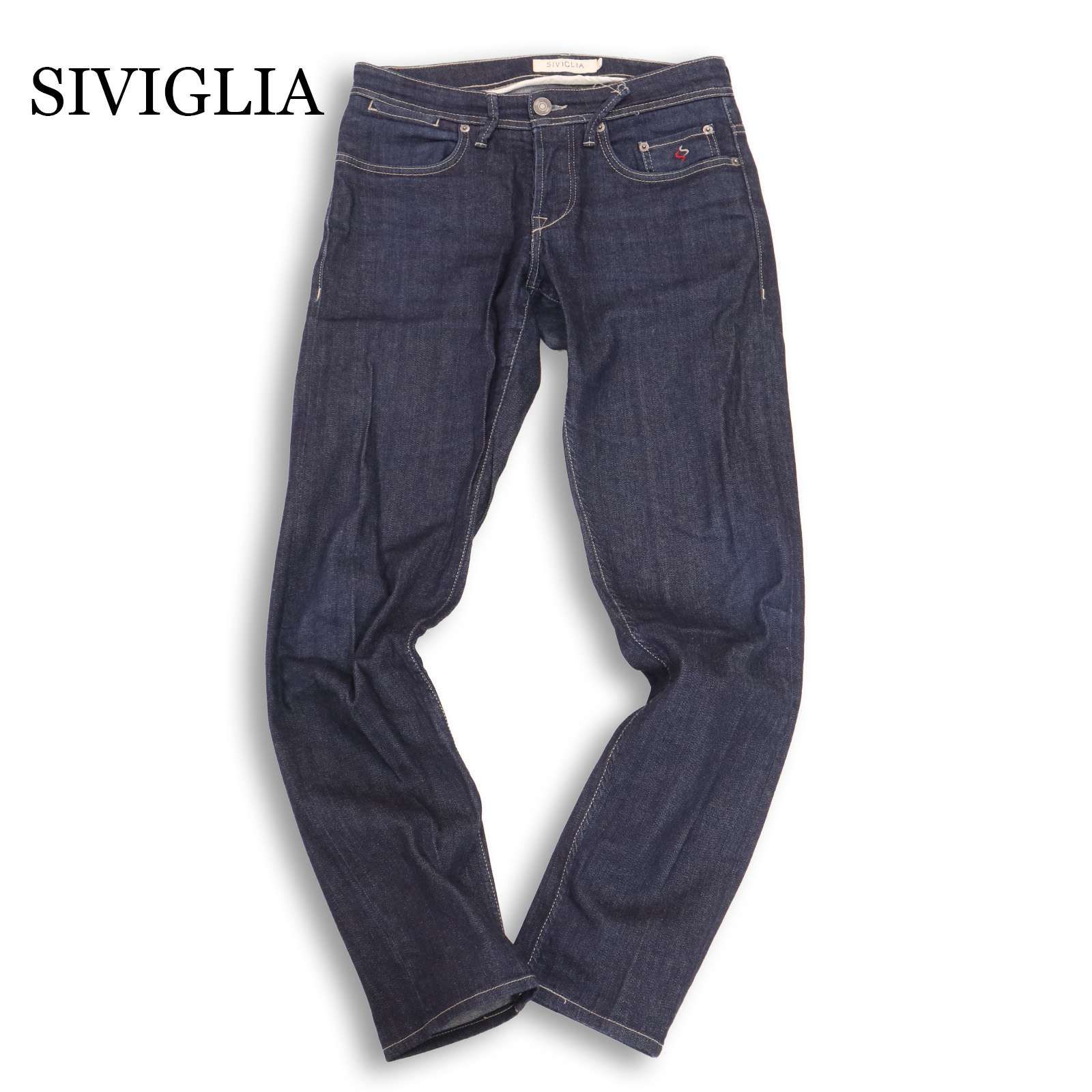 シビリア SIVIGLIA イタリア スキニーデニム ストレッチ サイズ34 イタリア製☆ SIVIGLIA シビリア 通年☆ ストレッチ スリム スキニー