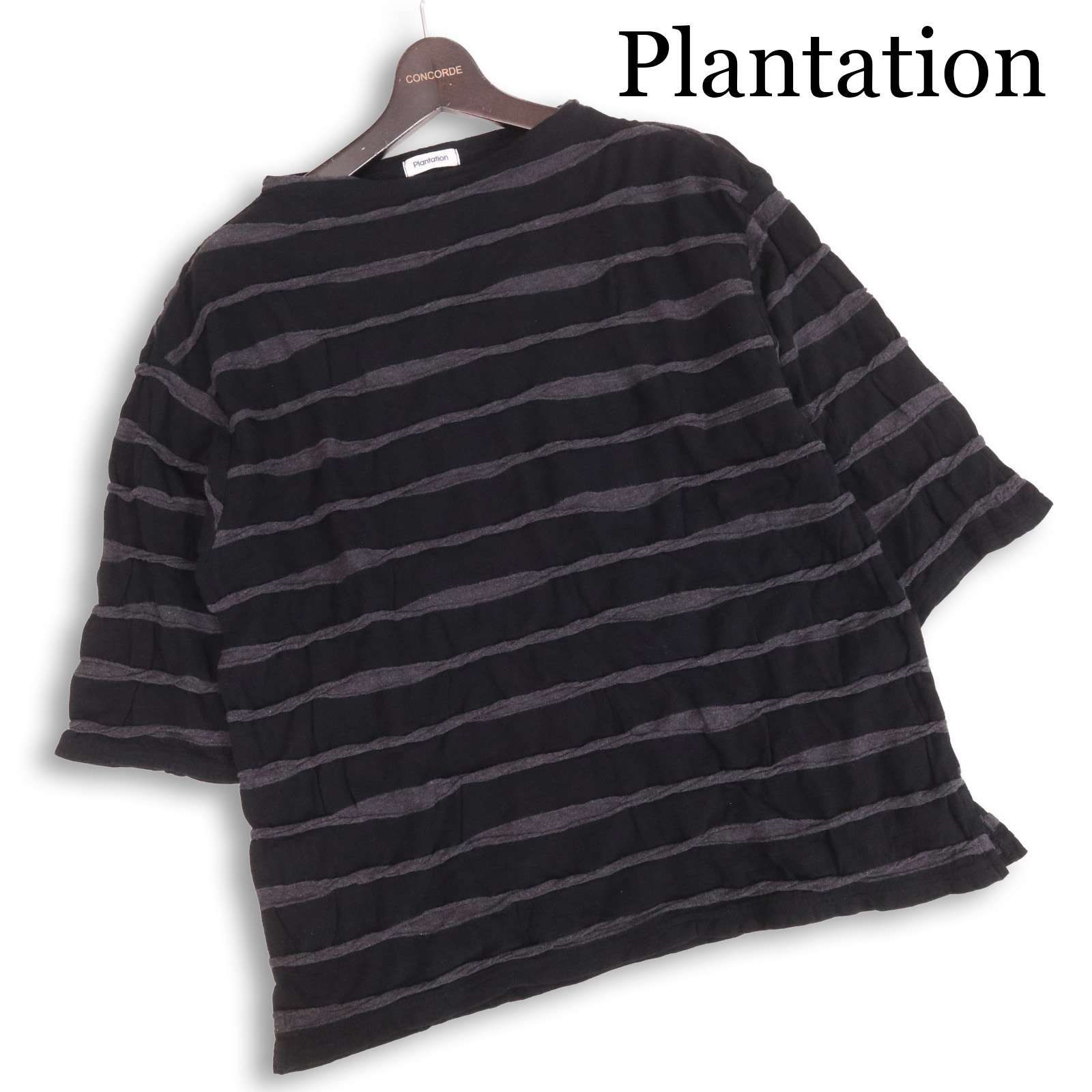 24SS☆ Plantation プランテーション 春夏☆ 五分袖 テープリップル 