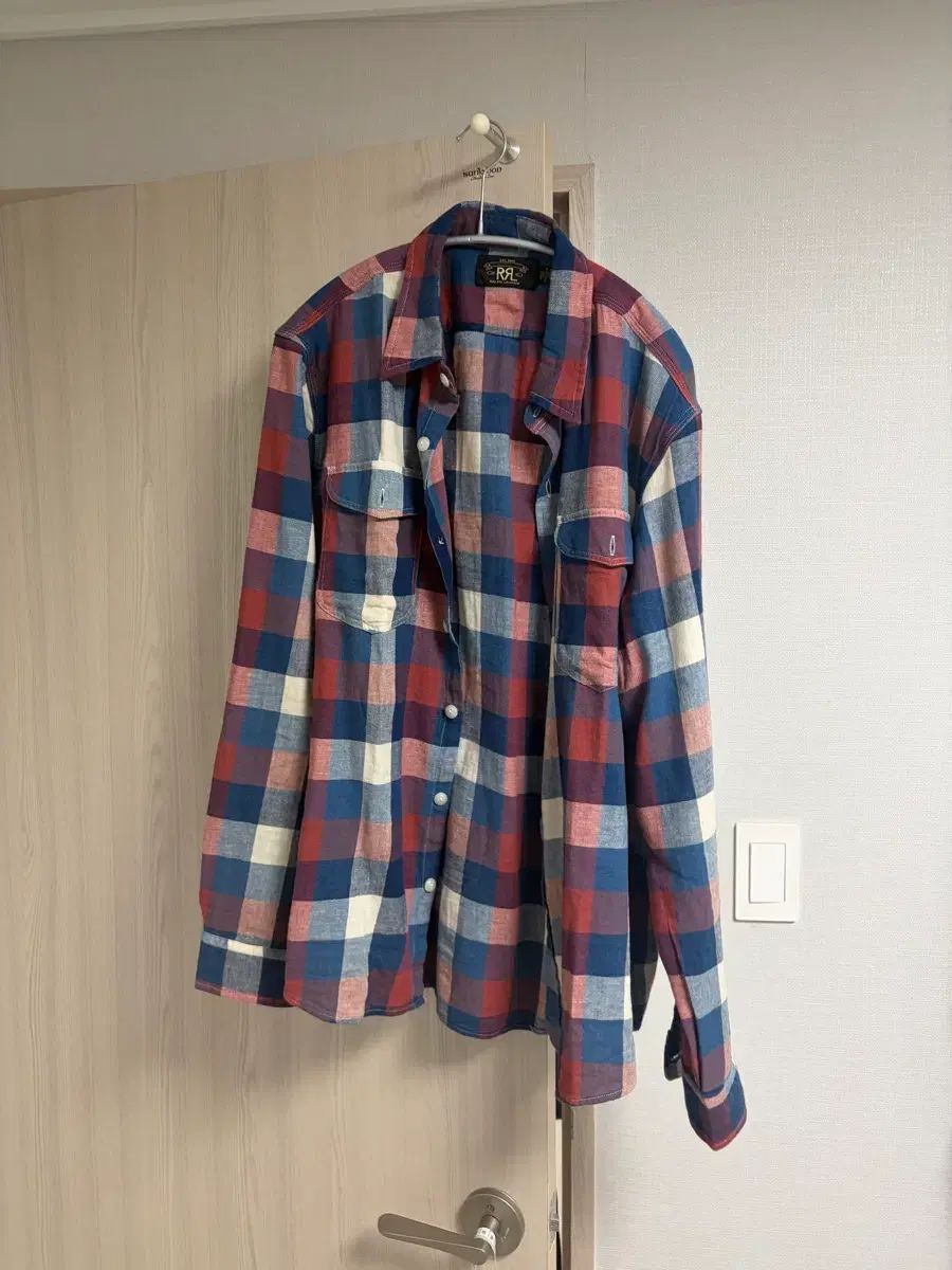 RRL(ダブルアールエル) Indigo プレイド メンズ ウォーク シャツ 782928524 Large