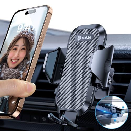 【2026年改良/最強の安定感】 Andobil スマホホルダー 車 【噛み込み式クリップ&耐荷重20KG】 エアコン 車載スマホホルダー 取付簡単 車 スマホスタンド 片手操作 携帯ホルダー 95%以上の吹き出し口対応 車載ホルダー 360 b6f65f9c