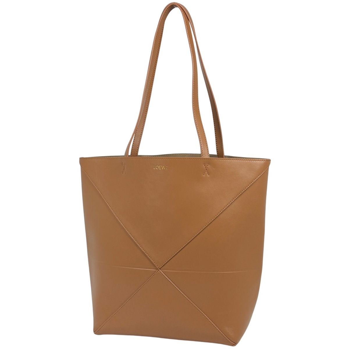 ロエベ LOEWE パズルフォルド トート ミディアム レザー キャメル 