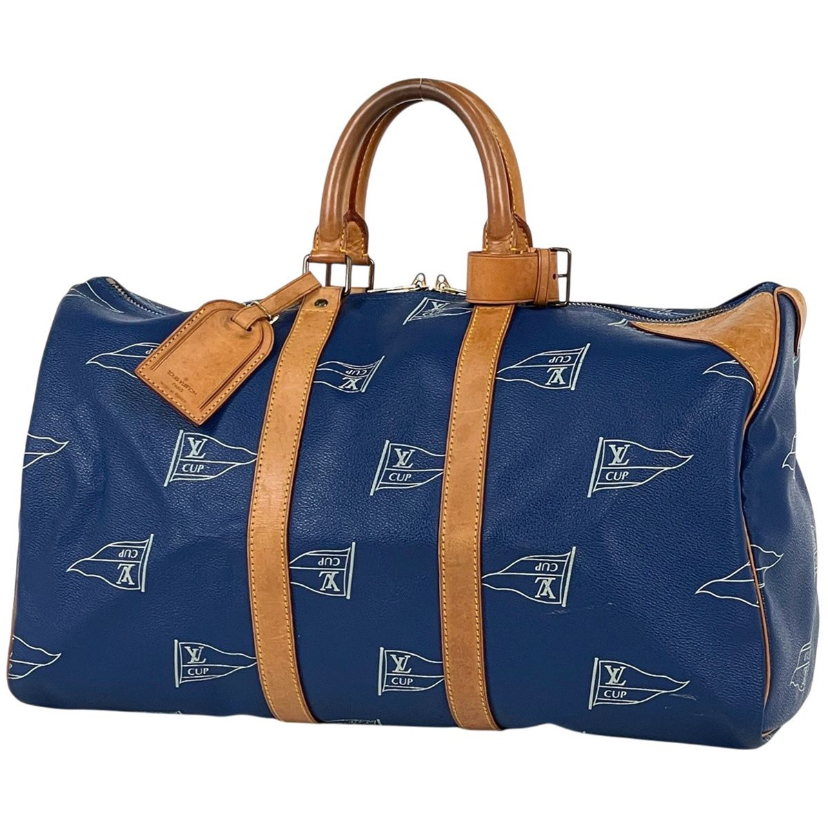 ルイ・ヴィトン Louis Vuitton キーポル45 ヴィトンカップ ボストンバッグ コーティングキャンバス サンディエゴブルー M80014 レディース 【中古】