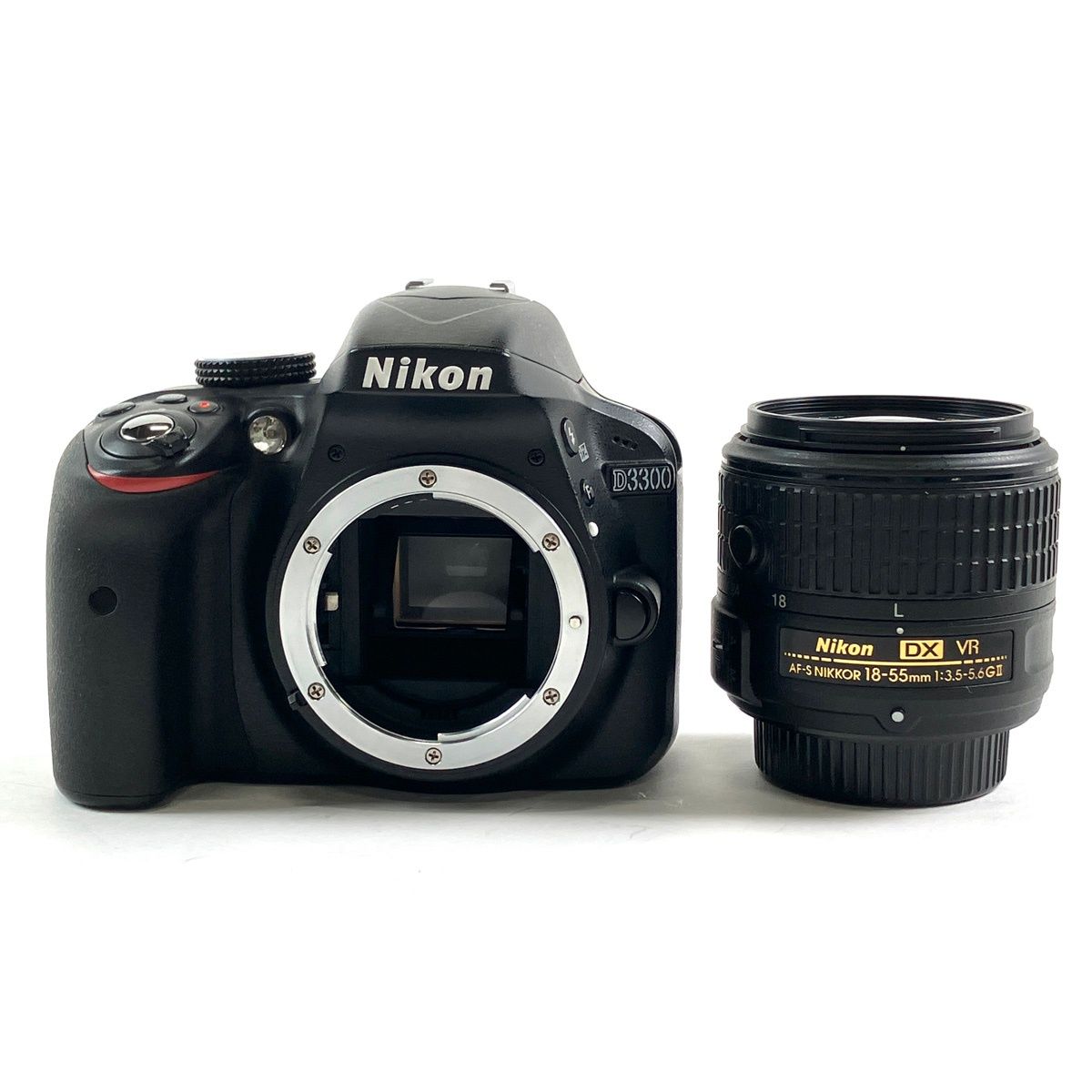 ニコン Nikon D3300 18-55 VR II レンズキット ブラック デジタル 一眼レフカメラ 【中古】