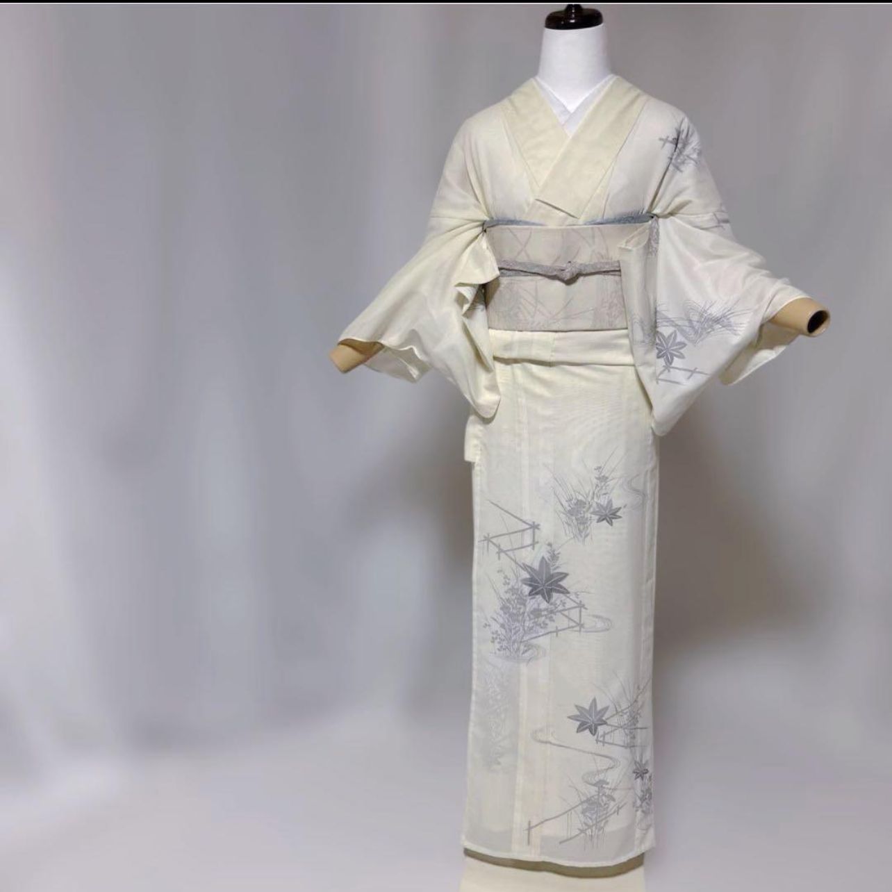 正絹 絽 訪問着 フルセット 美品夏帯 美品夏帯締め 美品夏帯揚げ 裄丈 